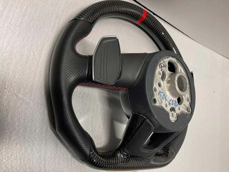 Audi A5 9F (2015–2019) Steering Wheel with Paddle Shifters Carbon Leather with Red Accents